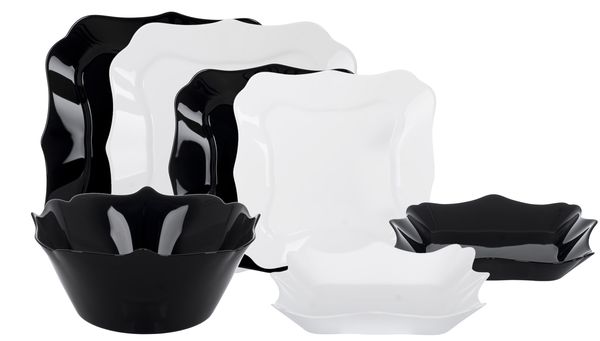 Сервіз столовий LUMINARC AUTHENTIC BLACK&WHITE, 19 предметів