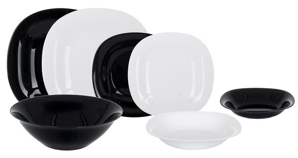 Сервіз столовий LUMINARC CARINE BLACK&WHITE, 19 предметів
