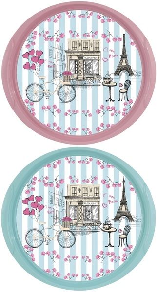 Таця для сервірування HEREVIN Paris Blue & Pink Mix
