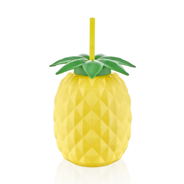 Склянка з трубочкою Qlux Eco Pineapple Bottle