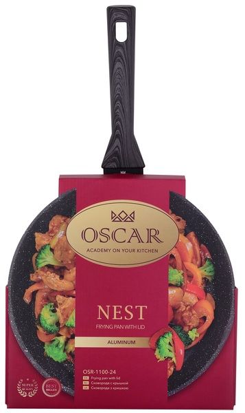 Сковорода з кришкою Oscar Nest, 24 см